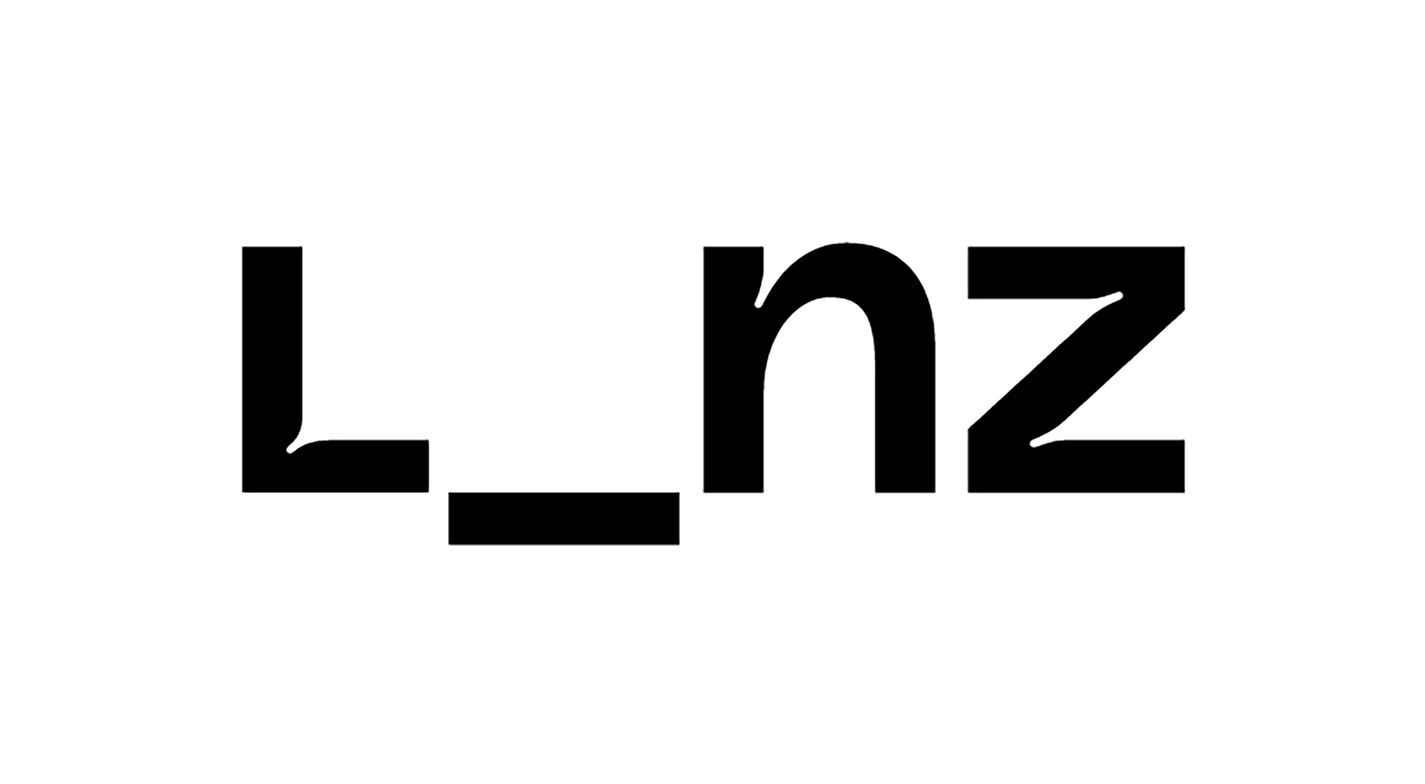 In schwarzer Schrift ist das Wort "L_nz" geschrieben.